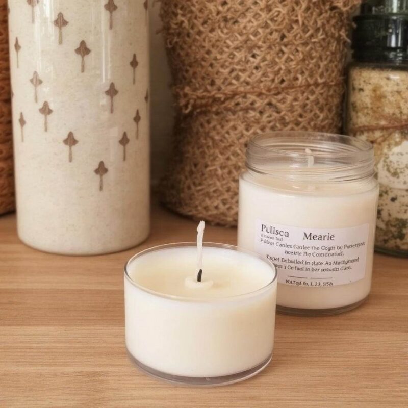 Małe świece sojowe dla relaksu